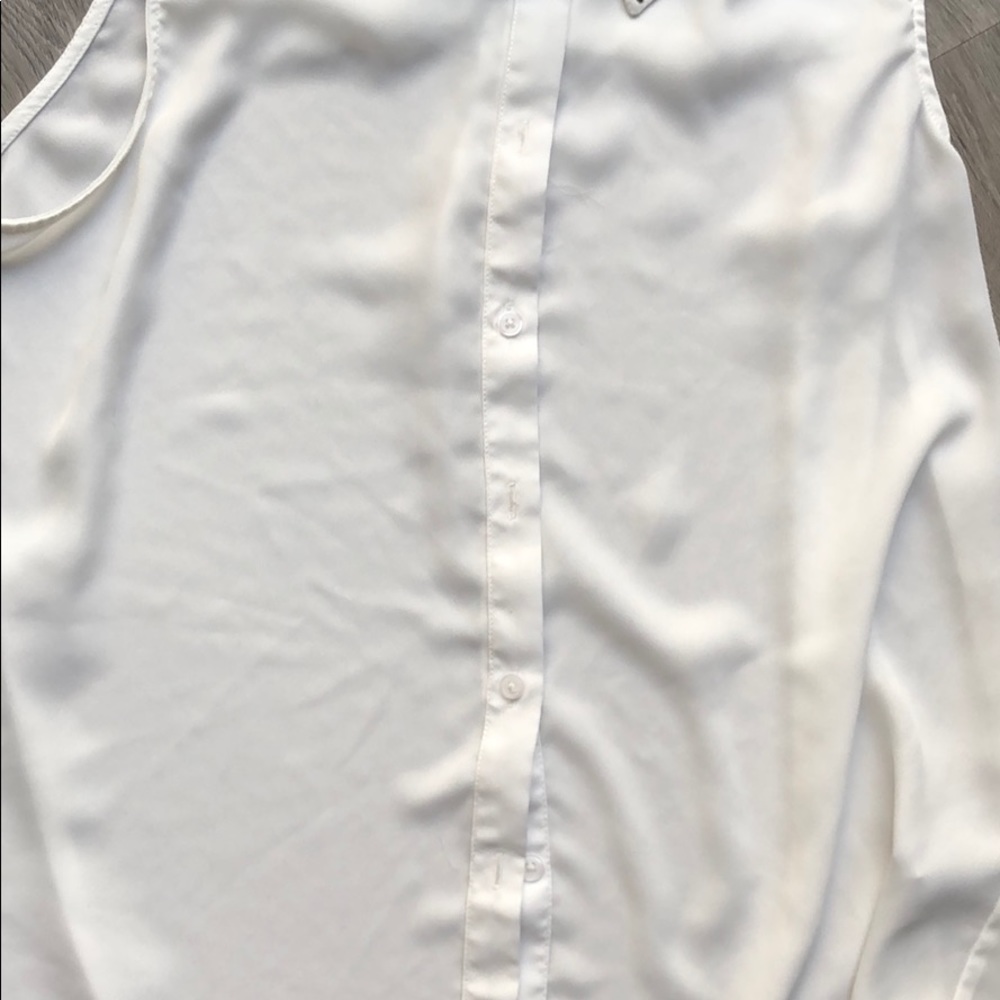 Sheer white button down shirt - Picture 2 of 5